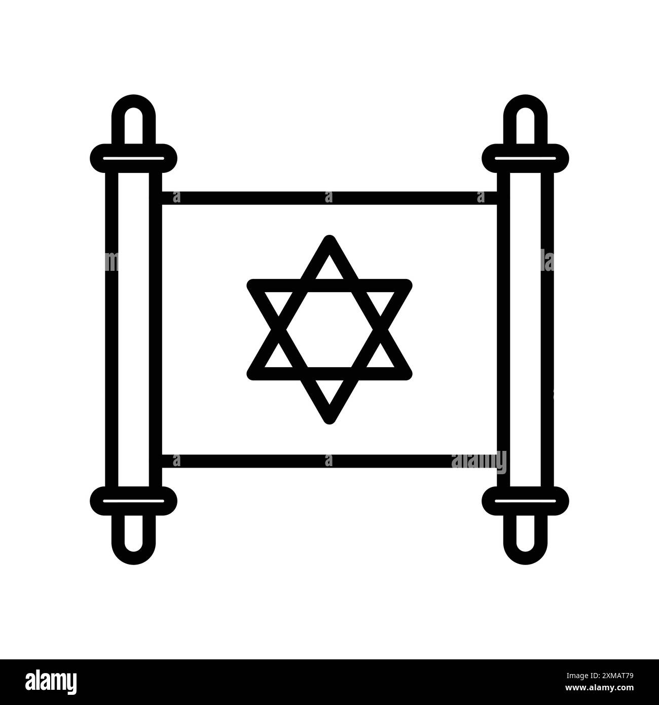 Torah Icon Linear logo Mark Set collection en noir et blanc pour le web Illustration de Vecteur