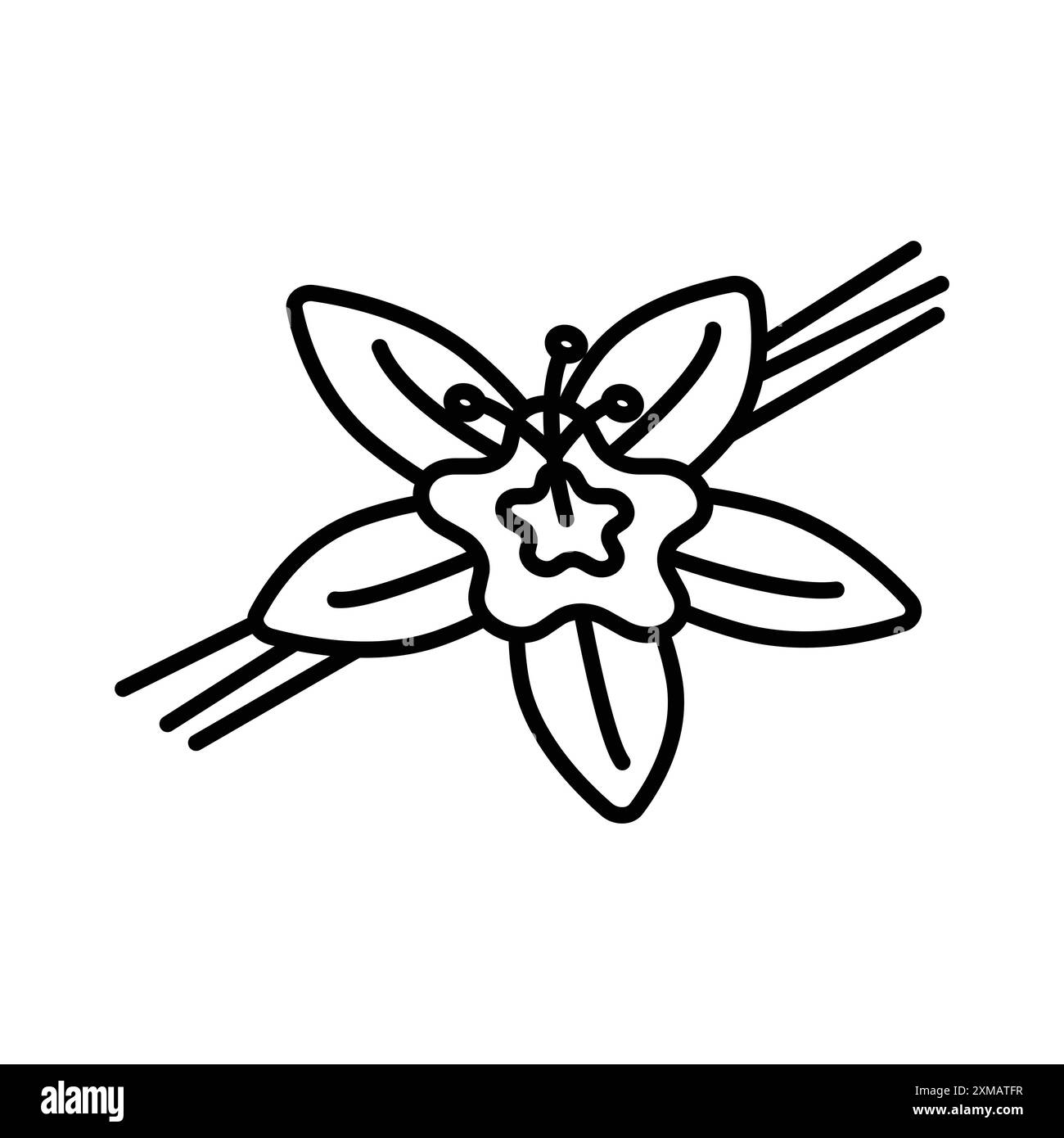 Vanilla Icon Linear logo Mark Set collection en noir et blanc pour le web Illustration de Vecteur