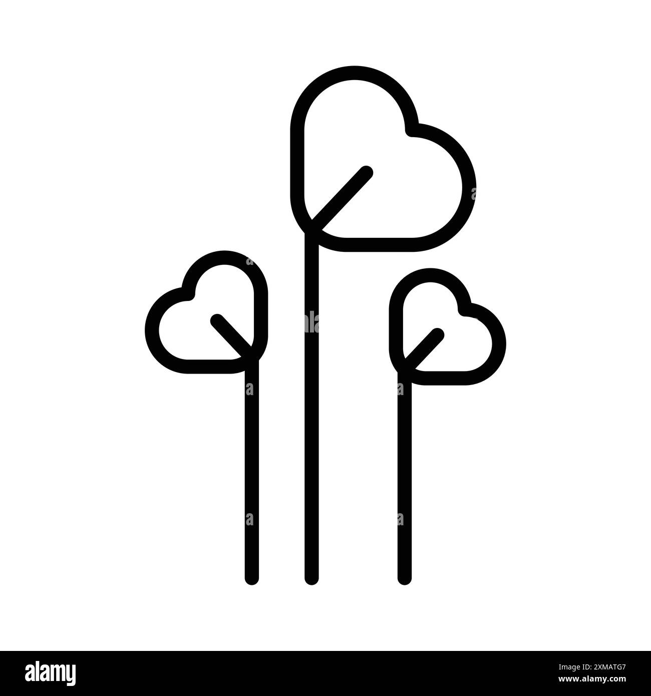 watercress vegetable icône linéaire logo marque collection en noir et blanc pour le web Illustration de Vecteur