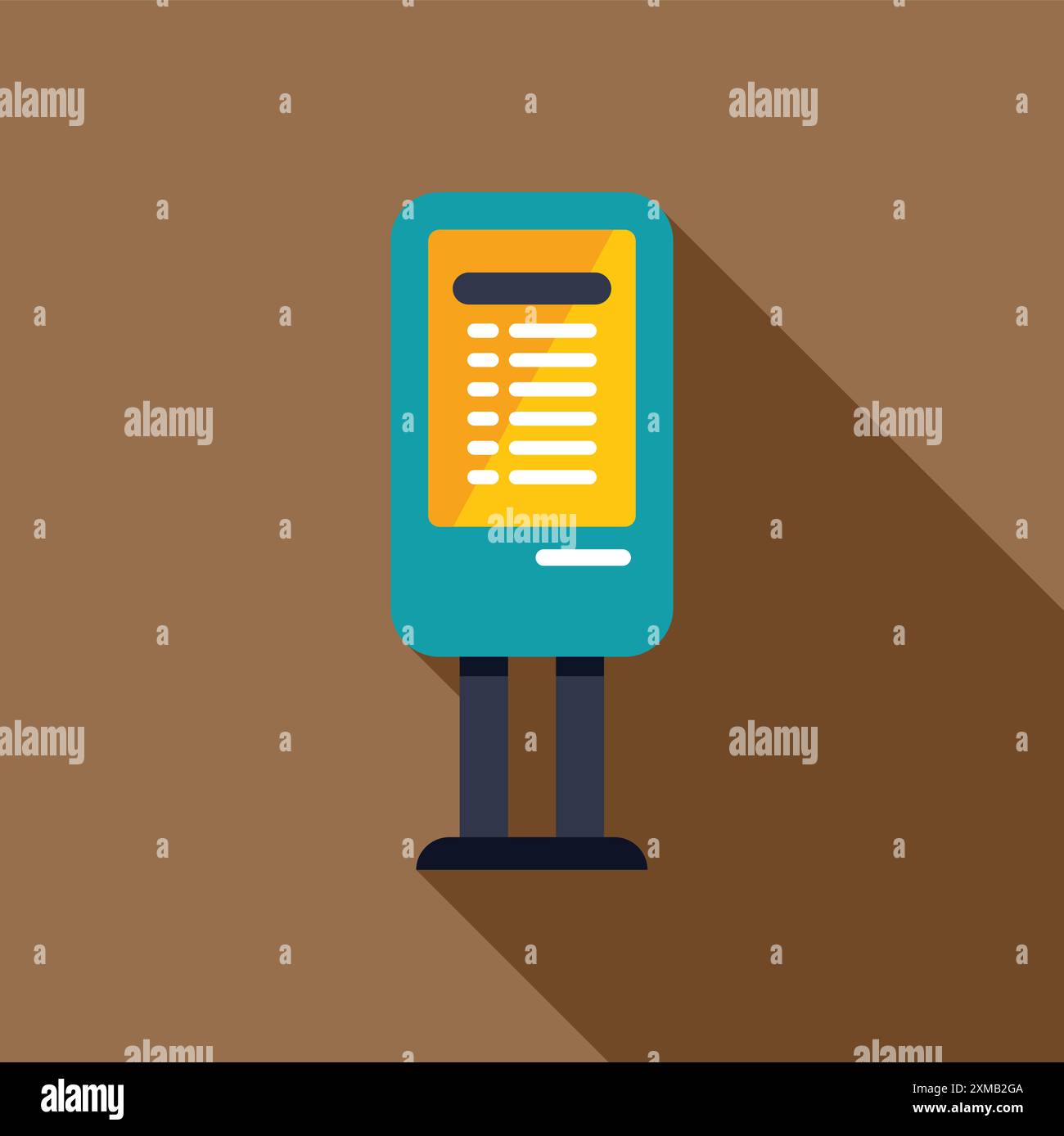 L'arrêt de bus urbain moderne affiche des informations sur les horaires pour les passagers qui attendent leur trajet Illustration de Vecteur