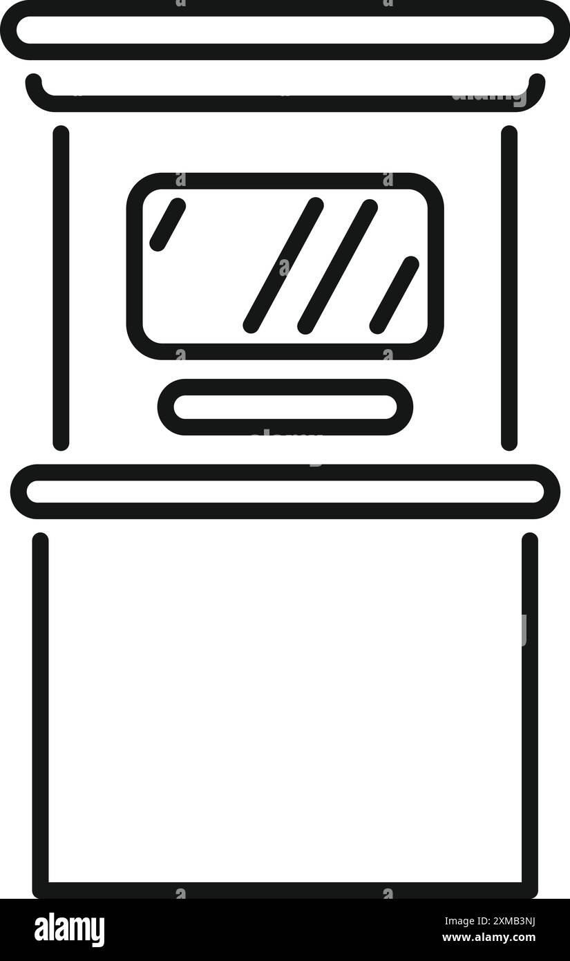 Illustration représentant un distributeur automatique de billets, soulignant son rôle dans la facilitation des transactions financières Illustration de Vecteur