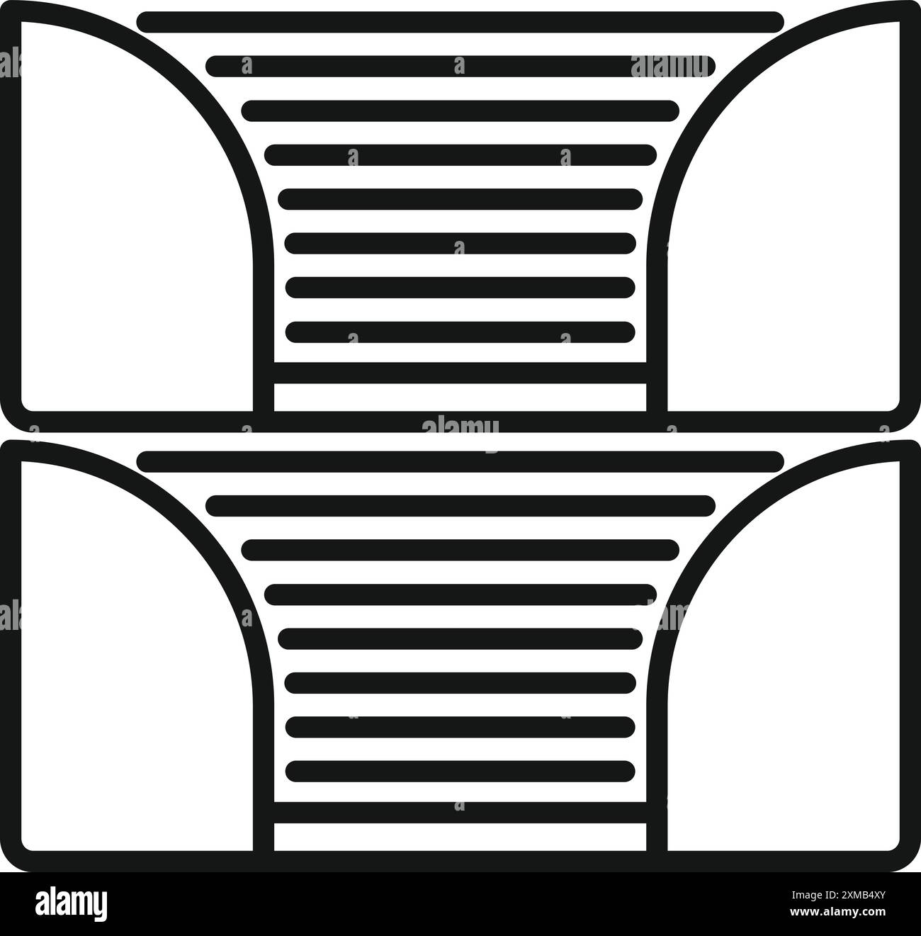 Détail architectural avec une double fenêtre moderne avec stores horizontaux, offrant intimité et esthétique élégante Illustration de Vecteur