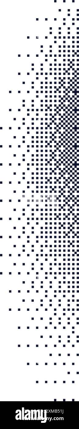 Effet dégradé d'ombre de point avec texture granuleuse. Cercles de demi-teintes et bruit. Illustration vectorielle plate isolée sur fond blanc. Illustration de Vecteur