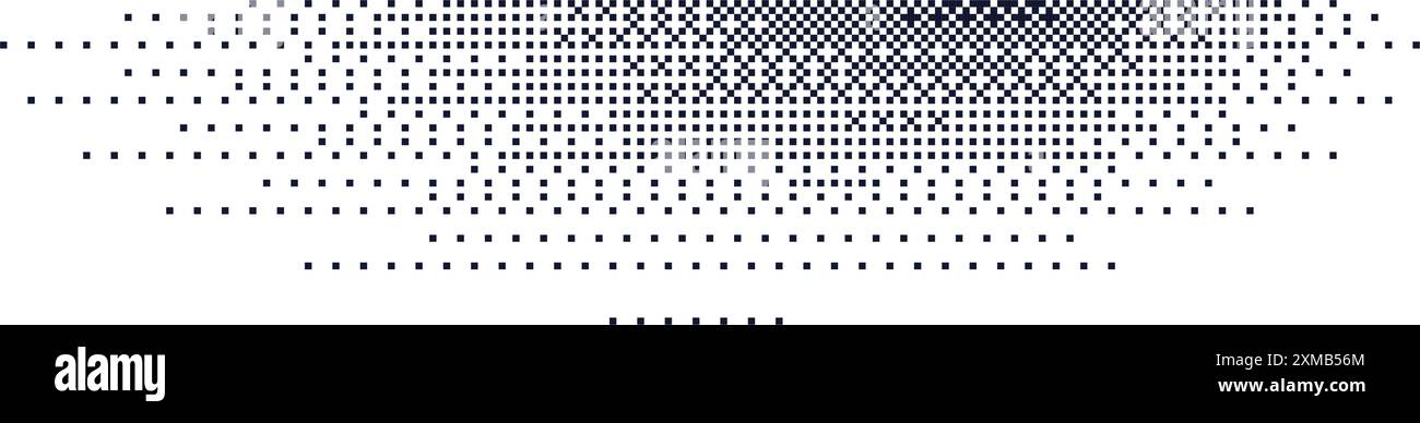 Effet dégradé d'ombre de point avec texture granuleuse. Cercles de demi-teintes et bruit. Illustration vectorielle plate isolée sur fond blanc. Illustration de Vecteur