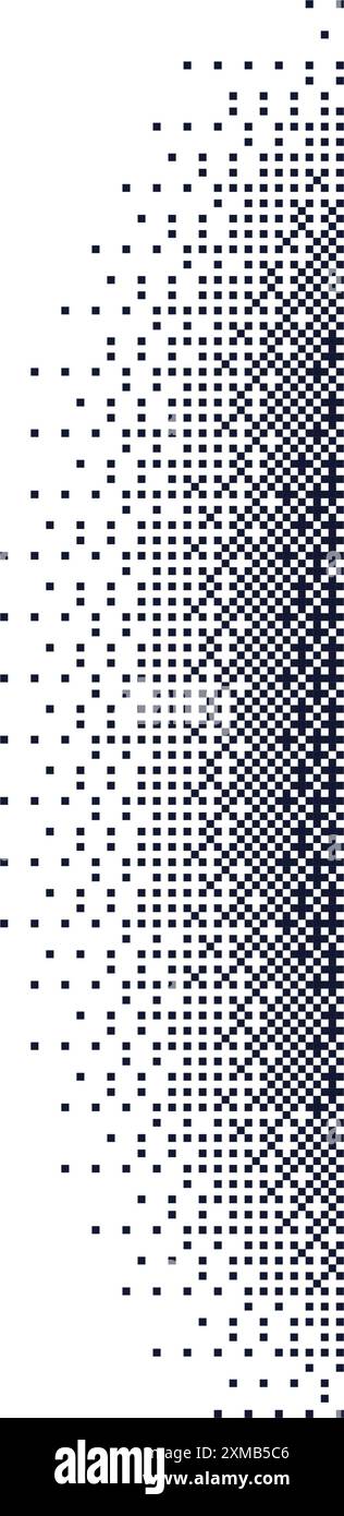 Effet dégradé d'ombre de point avec texture granuleuse. Cercles de demi-teintes et bruit. Illustration vectorielle plate isolée sur fond blanc. Illustration de Vecteur