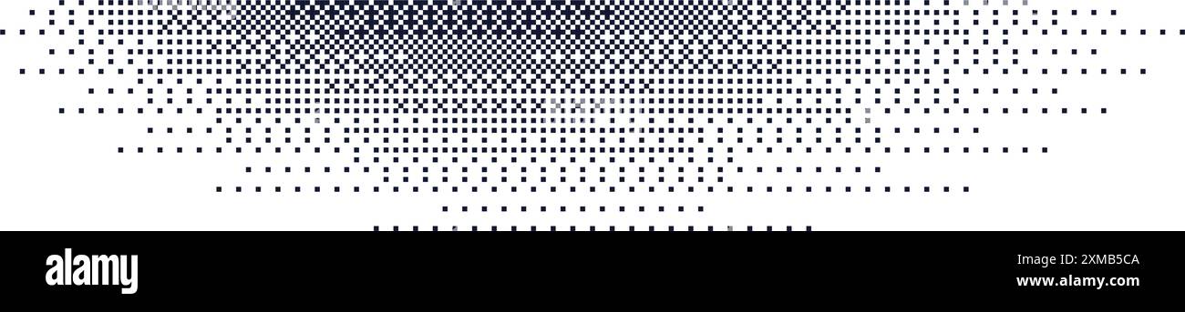 Effet dégradé d'ombre de point avec texture granuleuse. Cercles de demi-teintes et bruit. Illustration vectorielle plate isolée sur fond blanc. Illustration de Vecteur