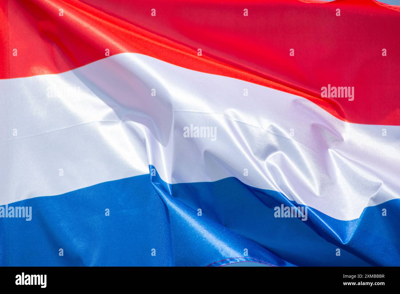 détail d'un drapeau français flottant dans le vent Banque D'Images