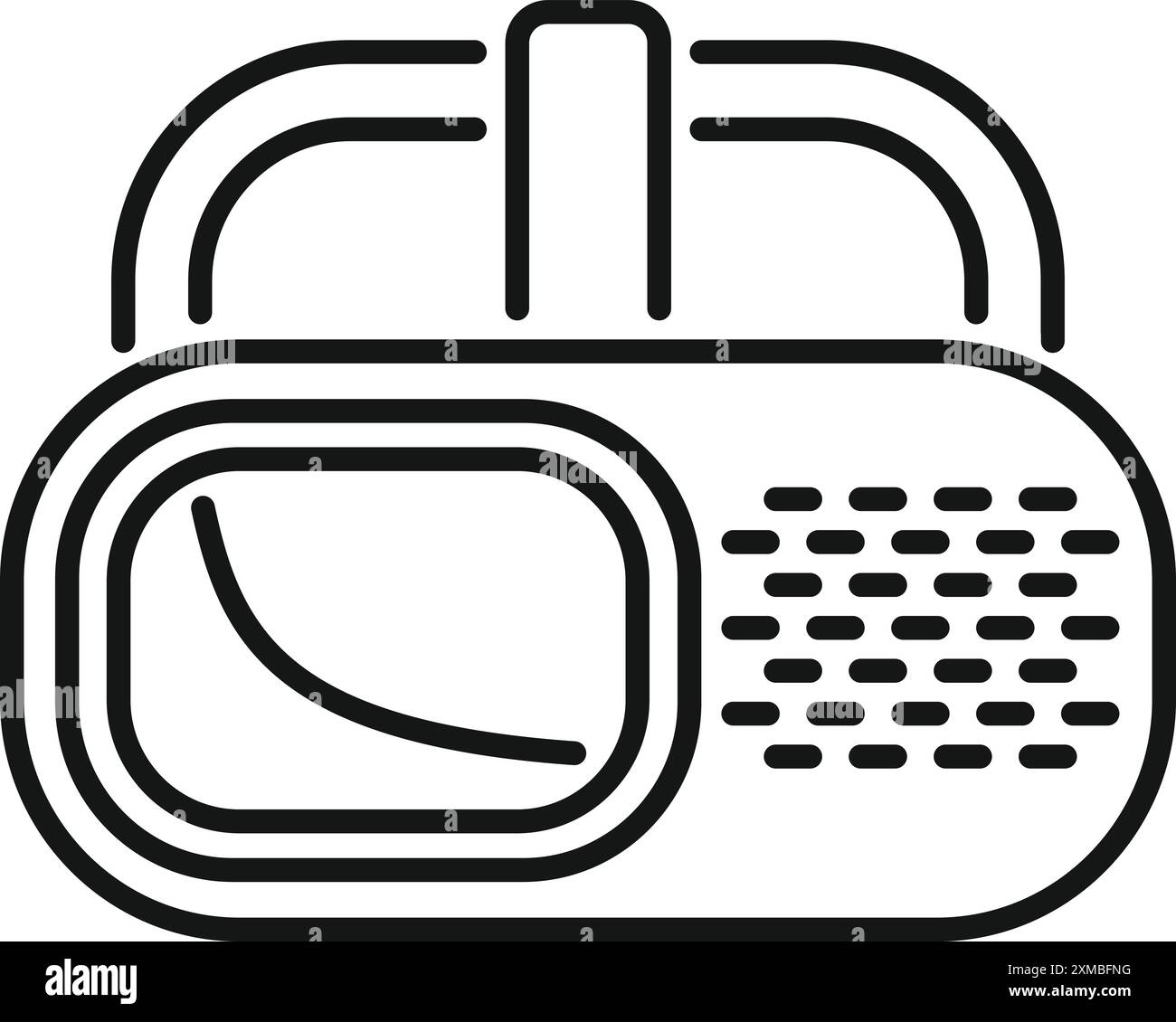 Casque VR montrant la visualisation des données avec graphique décroissant et grille de données Illustration de Vecteur