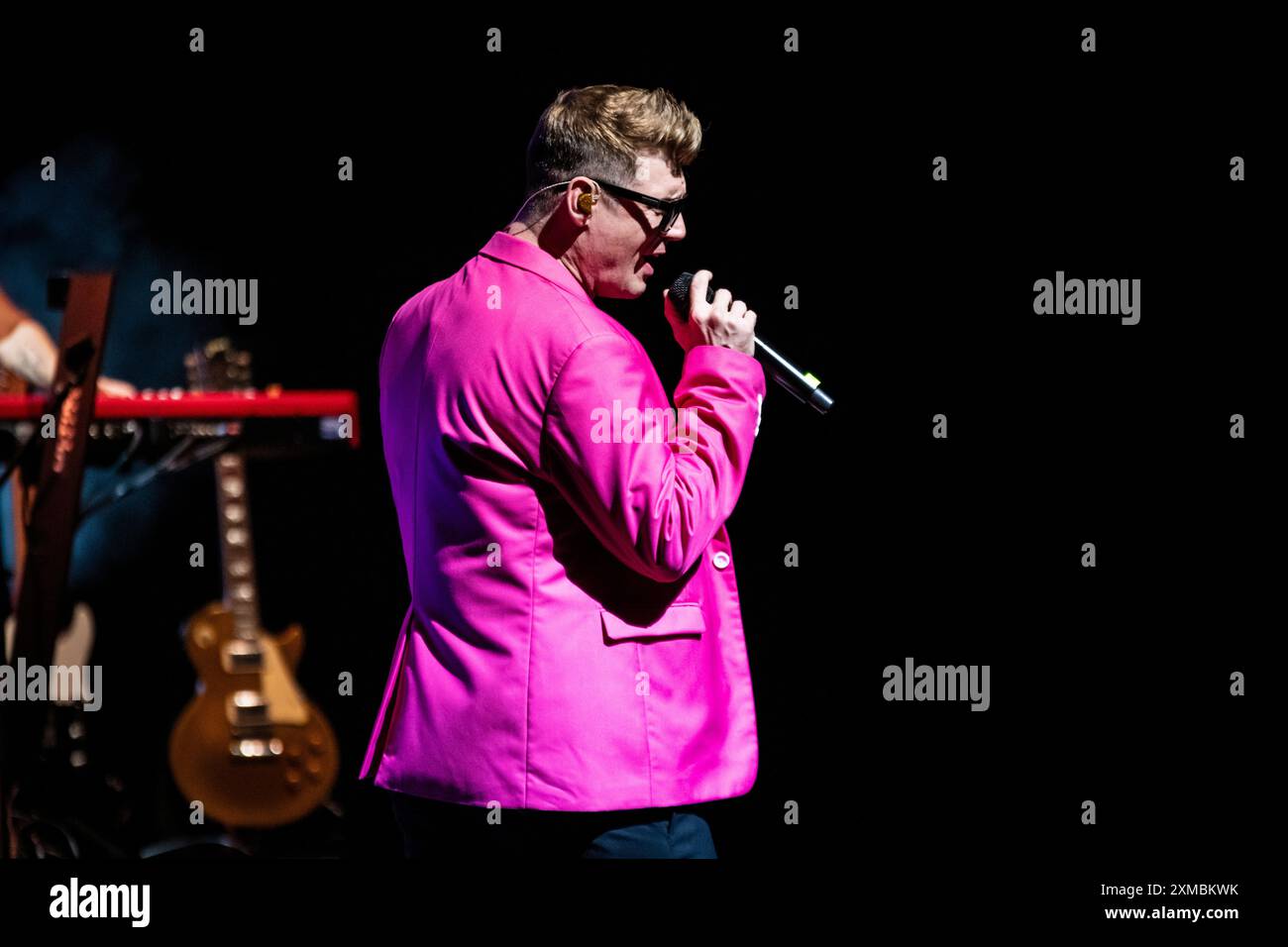 Italie, 25 juillet 2024 Nick carter de Backstreet Boys live at TAM - Teatro Arcimboldi Milano - Milan, © Luna la Chimia / Alamy Banque D'Images