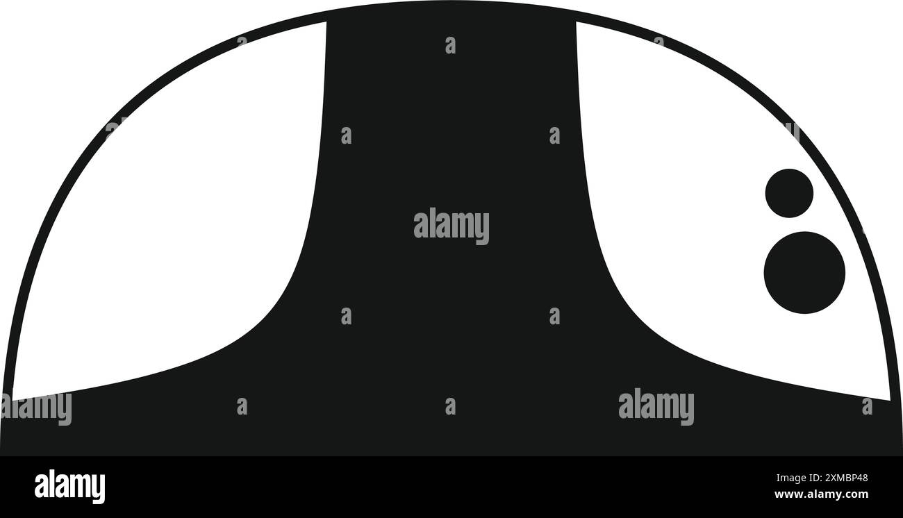 Icône minimaliste en noir et blanc d'un train à grande vitesse moderne approchant de la gare Illustration de Vecteur