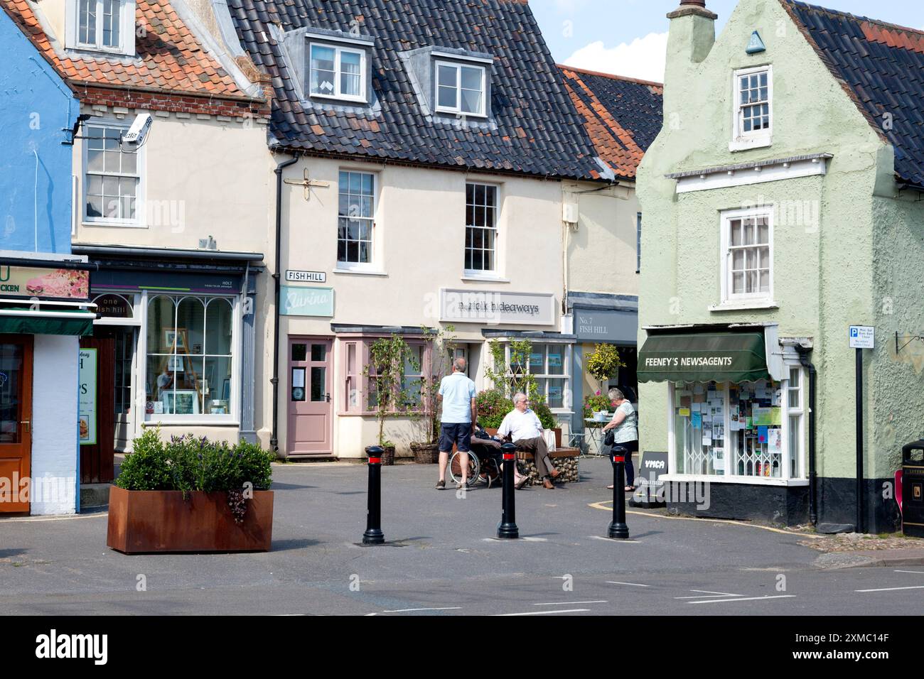 Boutiques dans le poisson Hill, Holt, Norfolk Banque D'Images