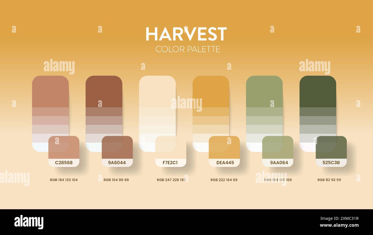 Guide de palette de couleurs dans les collections de thèmes de couleurs fraîches. Inspiration de couleur ou graphique avec modèle de codes. Combinaison de couleurs RVB. Couleurs des nuances pour le grap Illustration de Vecteur