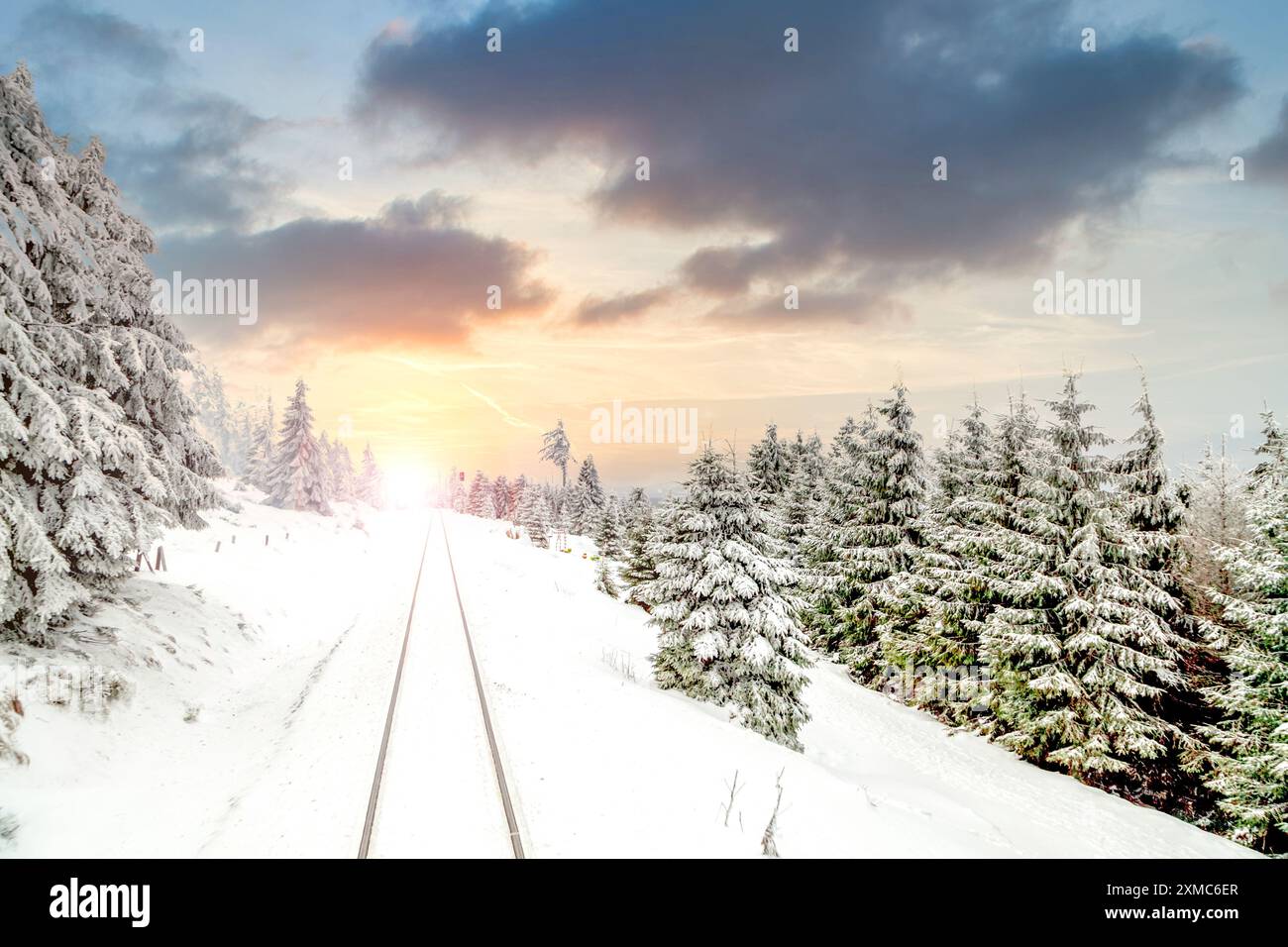 Brocken, train, Allemagne Banque D'Images