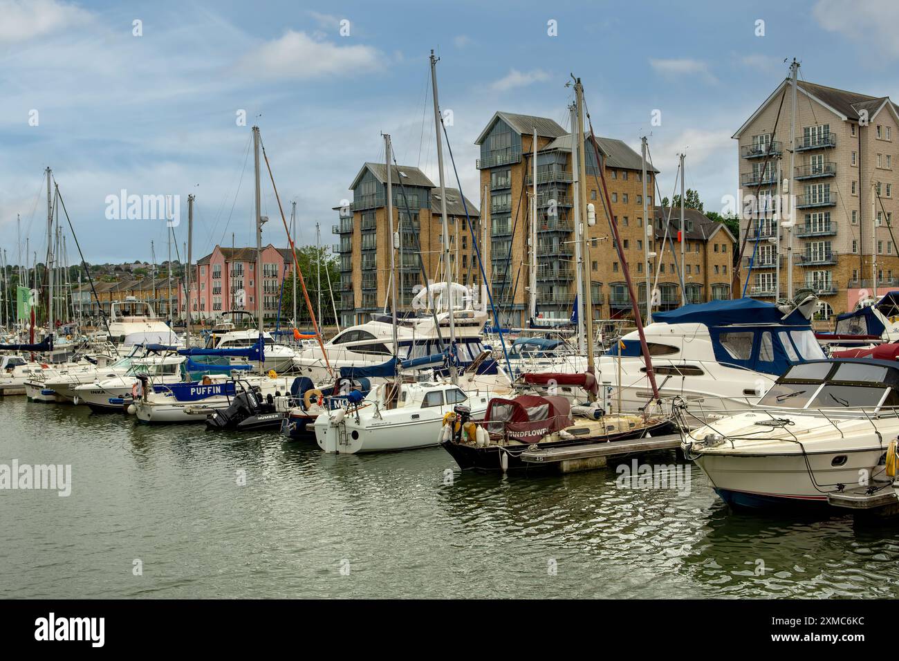 Marina à Portishead, Somerset, Angleterre Banque D'Images