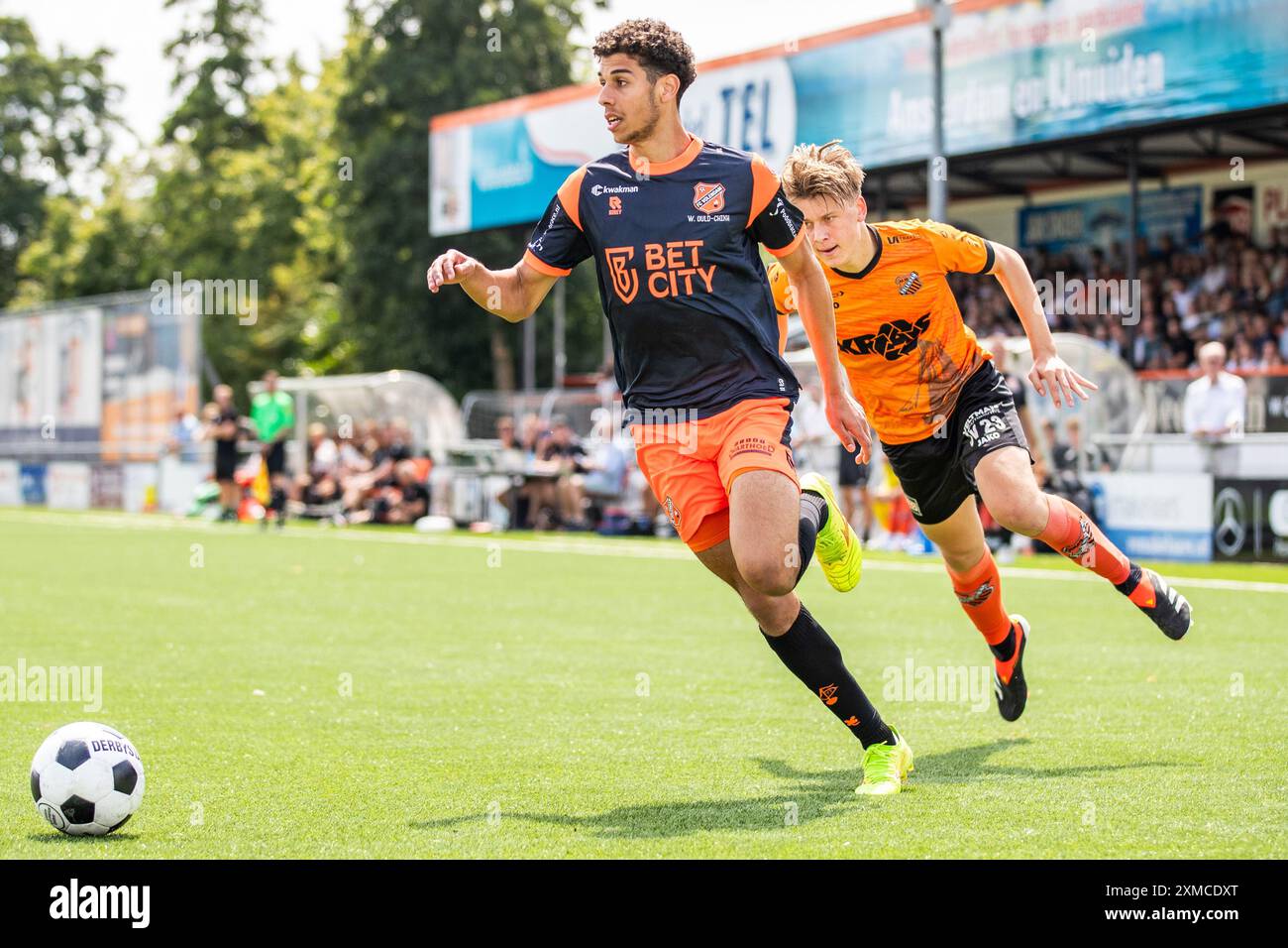 VOLENDAM, 27-07-2024, Sportpark Volendam, Football néerlandais, match amical, saison 2024/2025. Pendant le match amical RKAV Volendam - FC Volendam. Joueur du FC Volendam Walid Ould-Chikh. Crédit : Pro Shots/Alamy Live News Banque D'Images