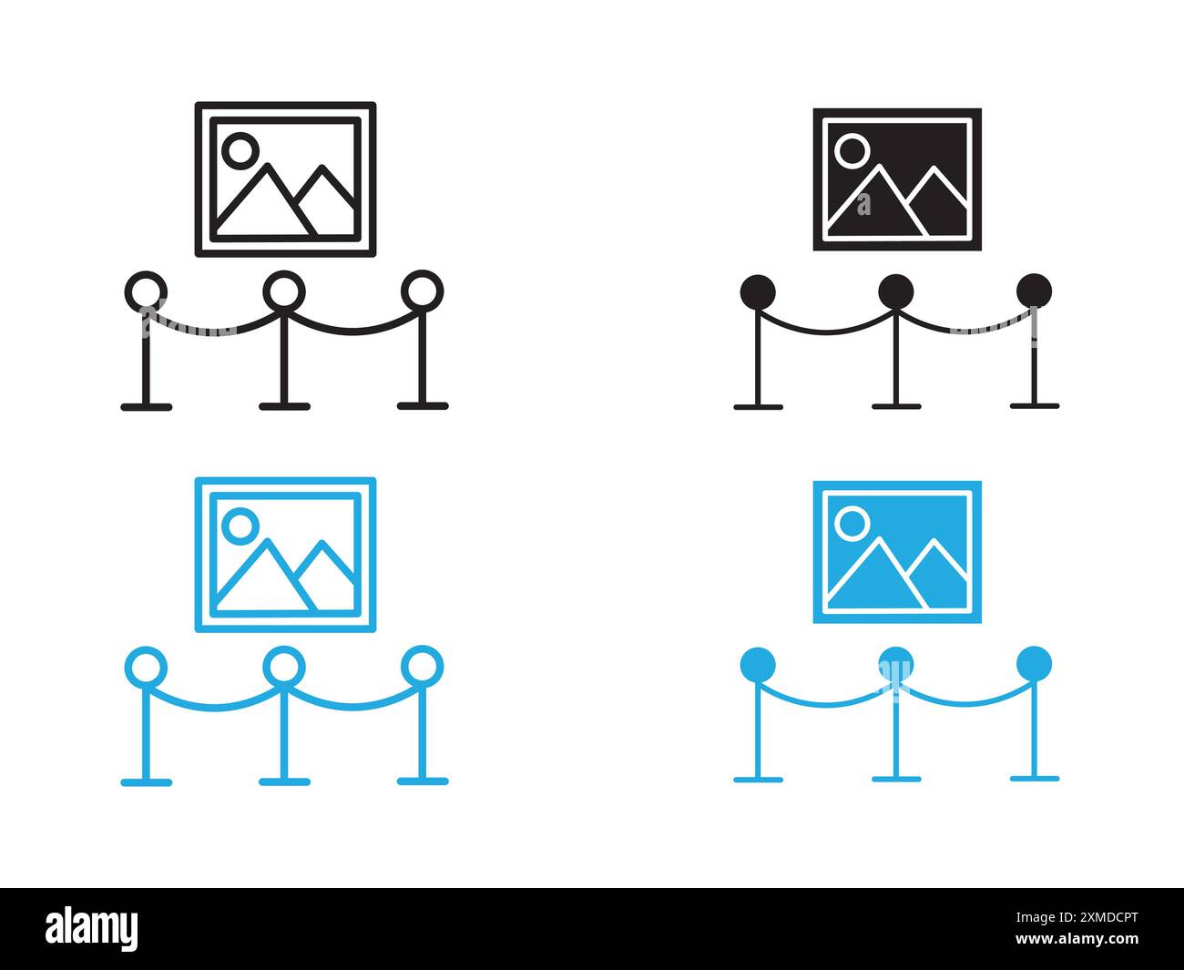 Exposez la marque de logo de ligne de vecteur d'icône ou le style de contour de collection de jeu de symboles Illustration de Vecteur