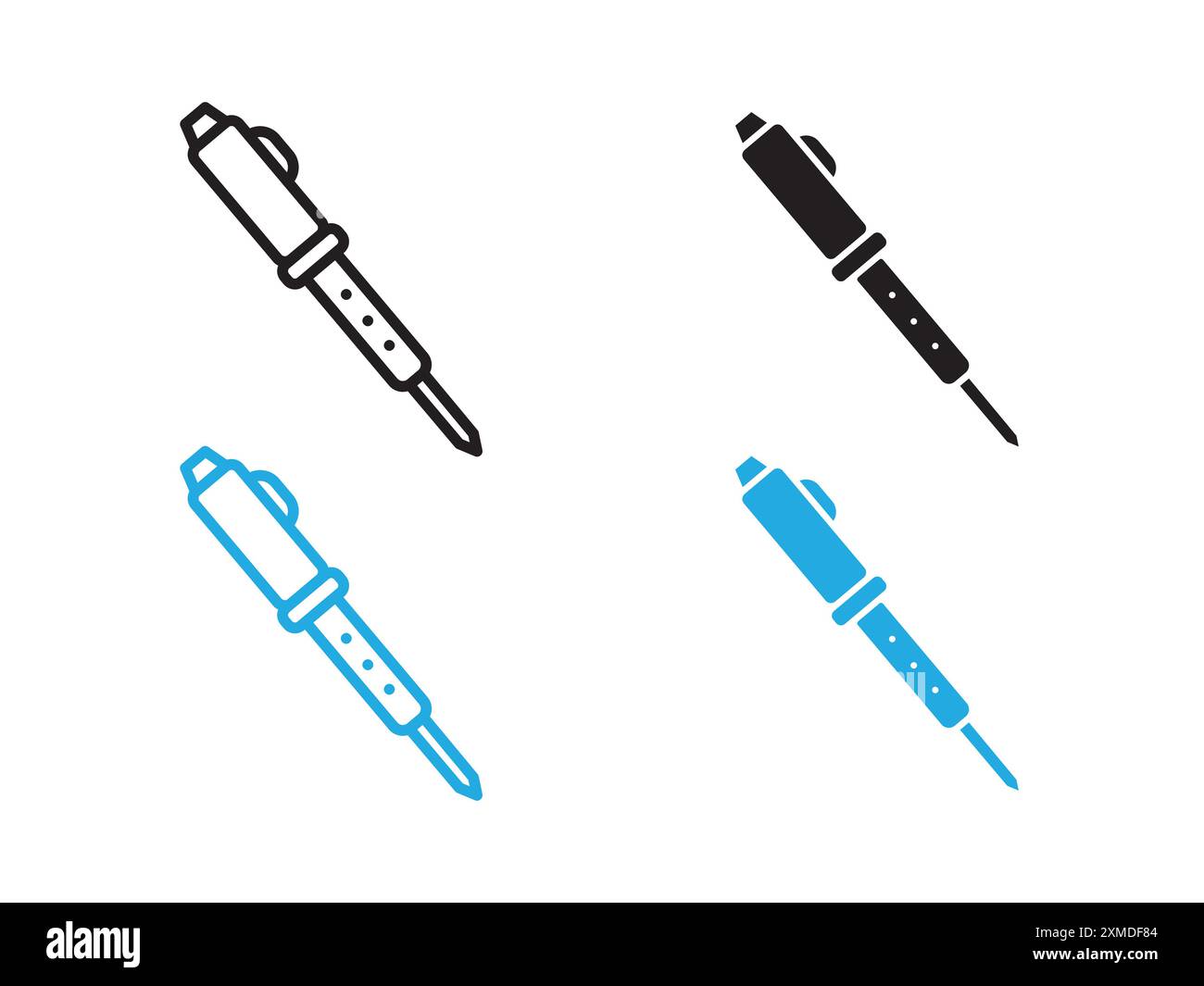 Icône de fer à souder (2) marque de logo de ligne vectorielle ou style de contour de collection de jeu de symboles Illustration de Vecteur