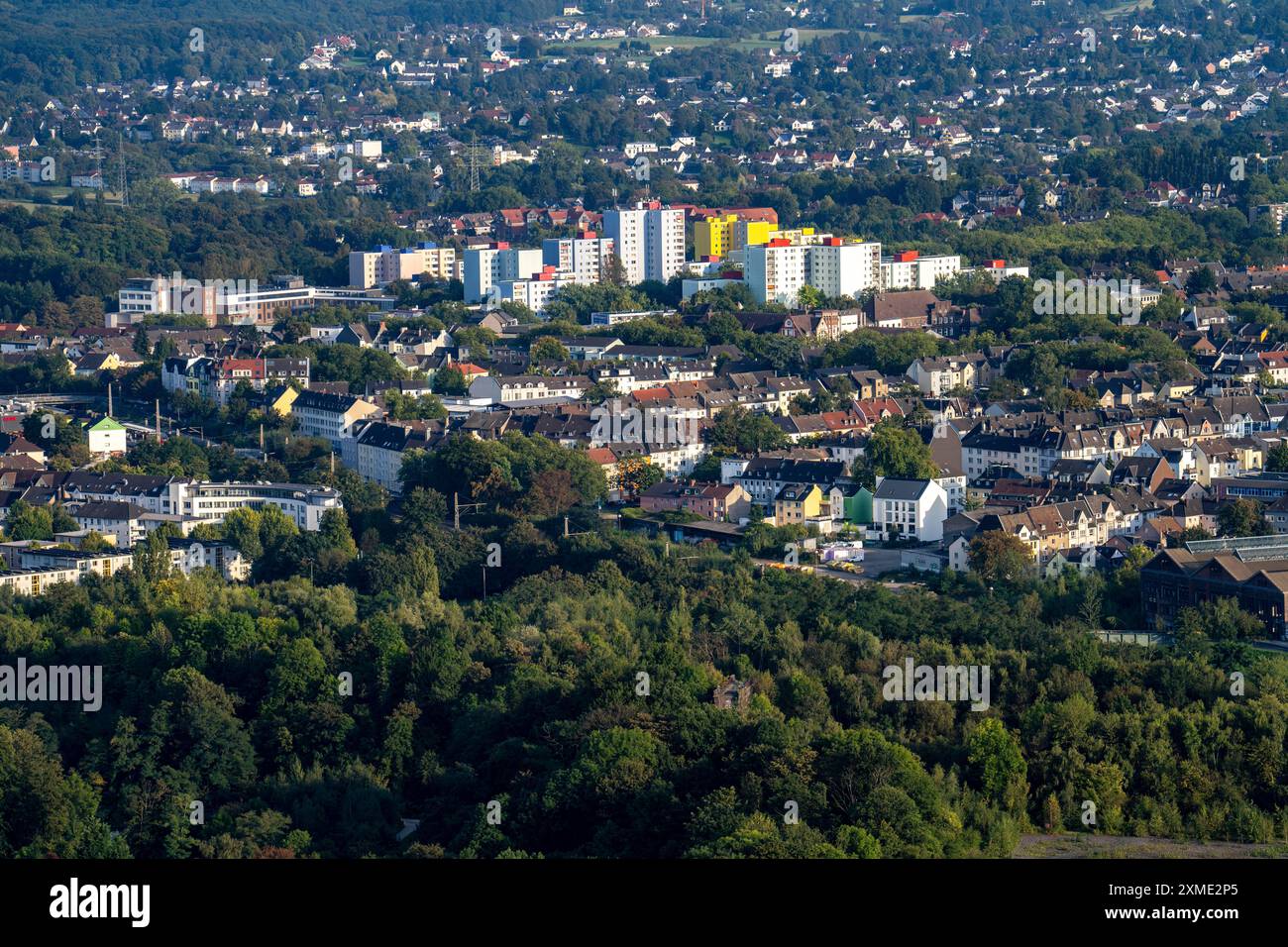 Complexe résidentiel Clarenberg, à Dortmund-Hoerde, plus de 900 unités résidentielles, des années 1970, Rhénanie du Nord-Westphalie, Allemagne Banque D'Images