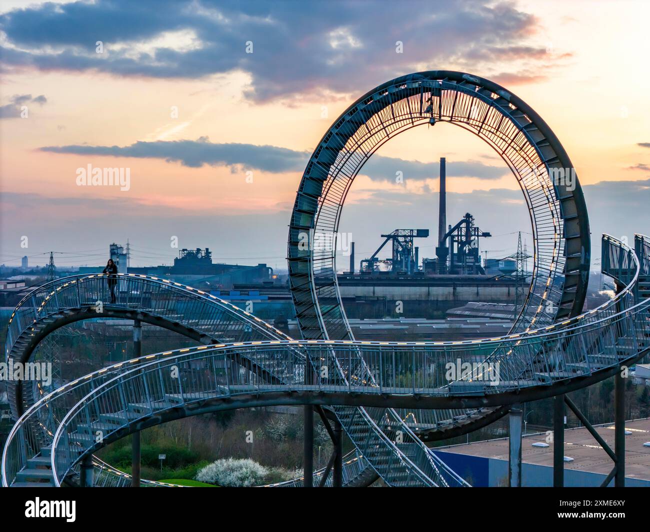 Huettenwerke Krupp-Mannesmann, HKM à Duisburg-Huettenheim, cokerie et 2 hauts fourneaux, installation de frittage et centrale électrique, Tiger & Turtle Banque D'Images