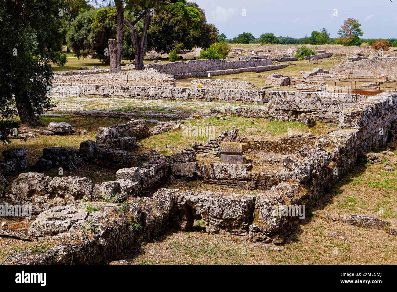 Site archéologique et ruines de Paestum, site du patrimoine mondial de l'UNESCO, dans la province de Salerne. Paestum, Capaccio, Campanie, Italie, Europe du Sud Banque D'Images