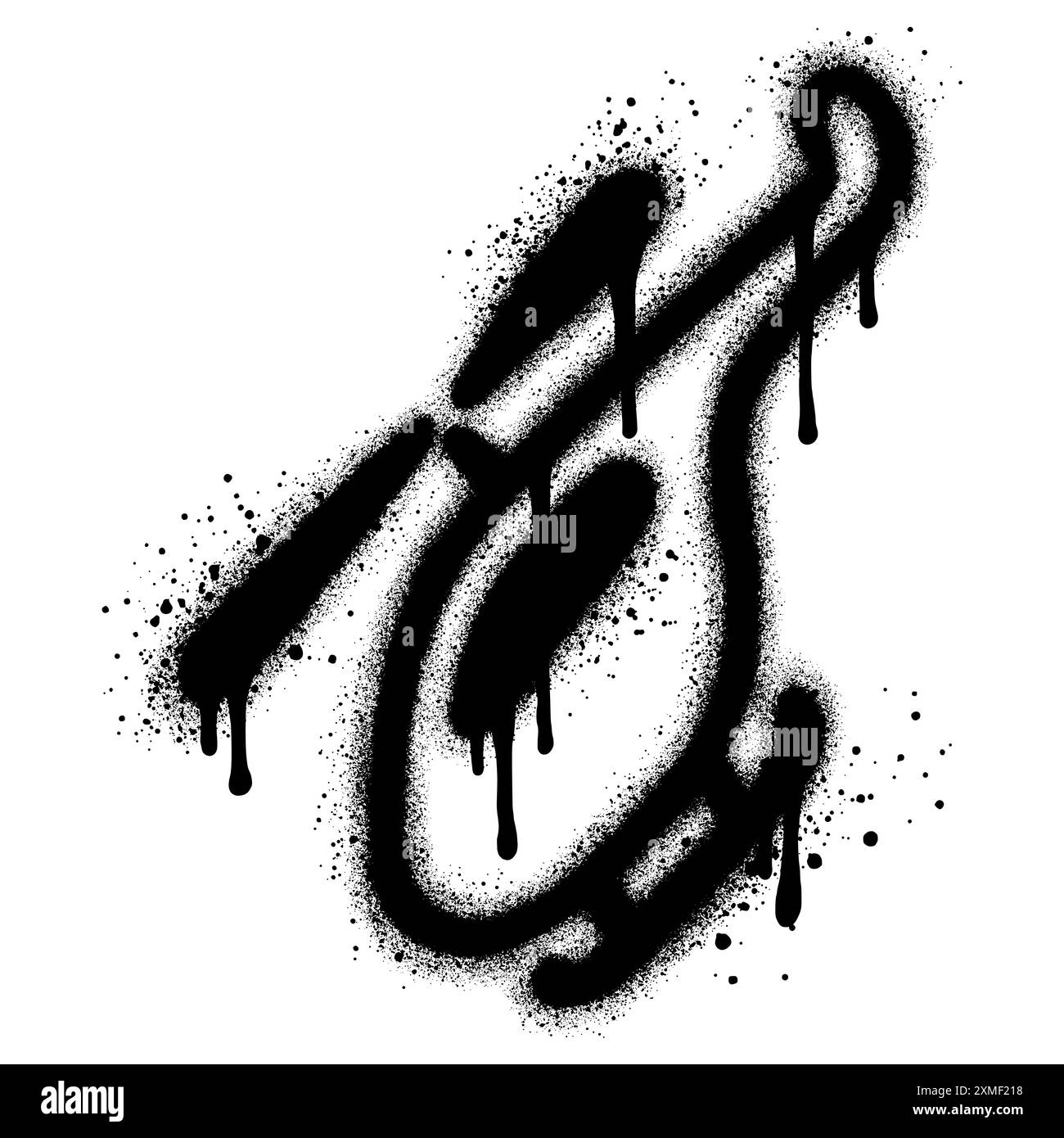Avion Graffiti peint au pistolet isolé avec un fond blanc. SPE 10. Illustration de Vecteur