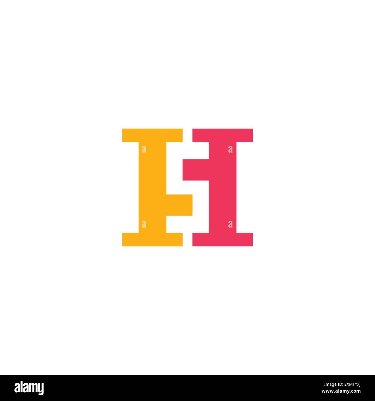 Conception vectorielle du logo HS. Icône de la lettre H. Illustration de Vecteur