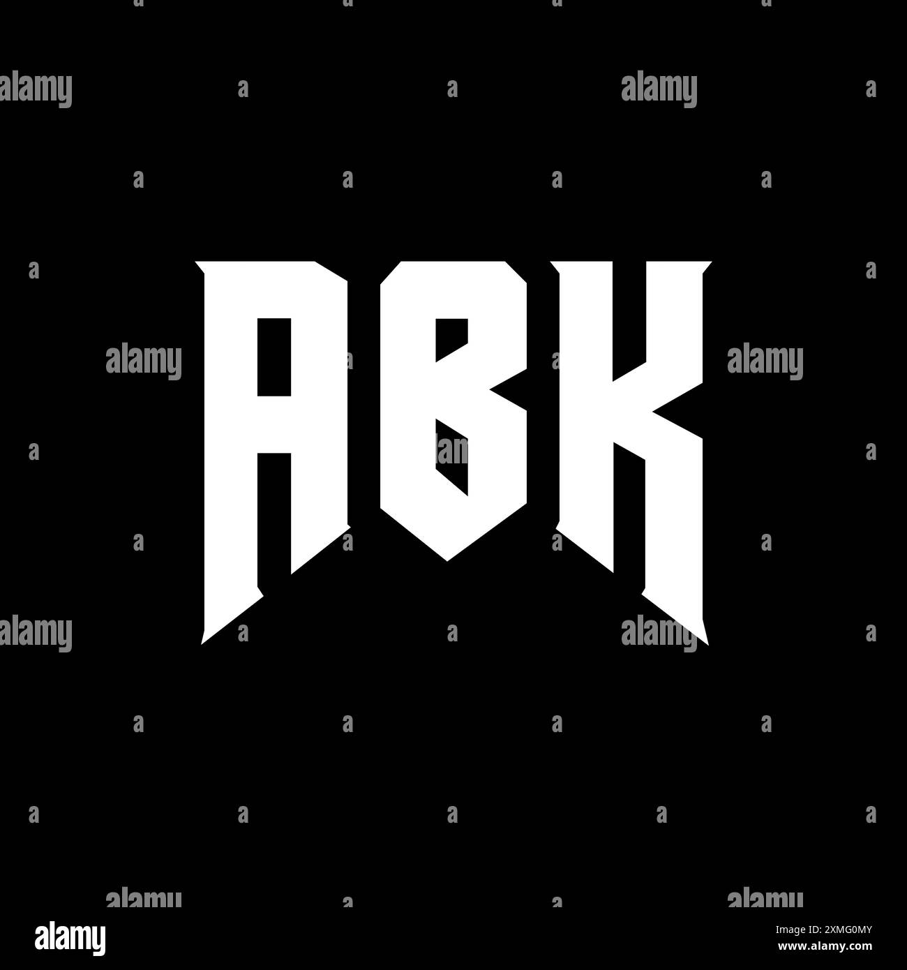 Conception de logo ABK Letter pour la société de technologie. Combinaison de couleurs noir et blanc de conception du logo ABK. Logo ABK, vecteur ABK, conception ABK, icône ABK, ABK alph Illustration de Vecteur