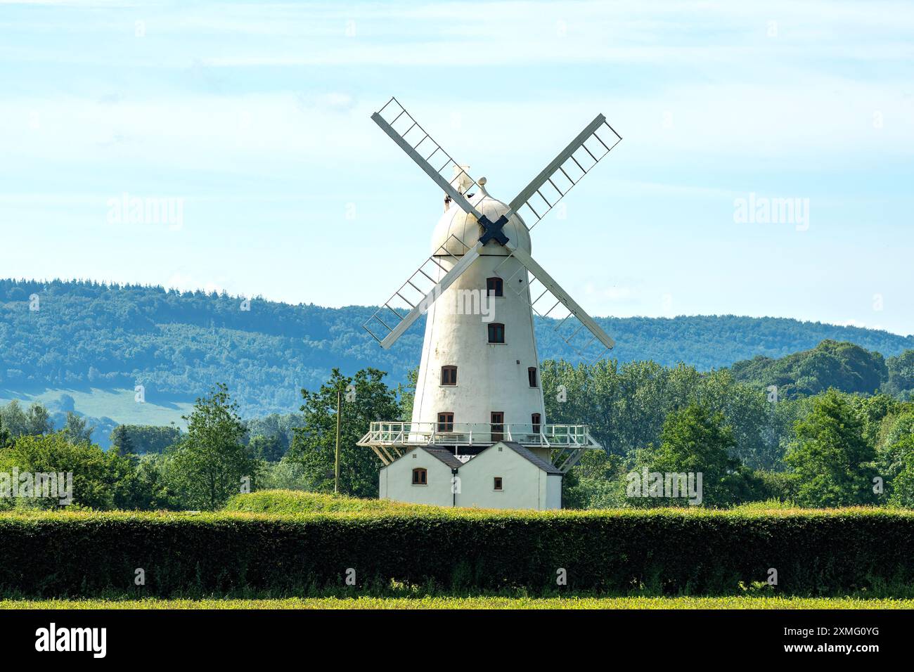 Moulin à vent de Llancayo, près d'Usk, Monmouthshire, pays de Galles Banque D'Images