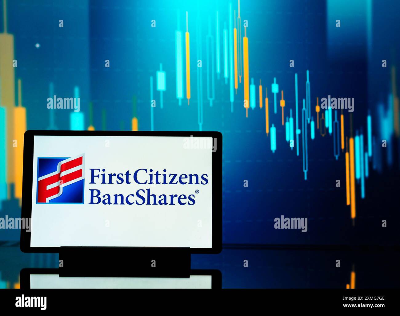 Allemagne. 27 juillet 2024. Dans cette illustration photo, le logo First Citizens Bank est affiché sur une tablette. Crédit : SOPA images Limited/Alamy Live News Banque D'Images
