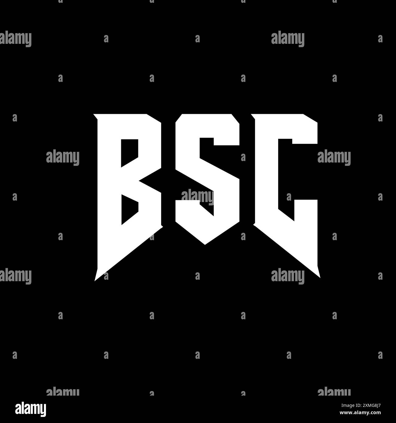 Conception de logo de lettre BSC pour la société de technologie. Combinaison de couleurs noir et blanc de conception de logo BSC. Logo BSC, vecteur BSC, conception BSC, icône BSC, BSC alph Illustration de Vecteur