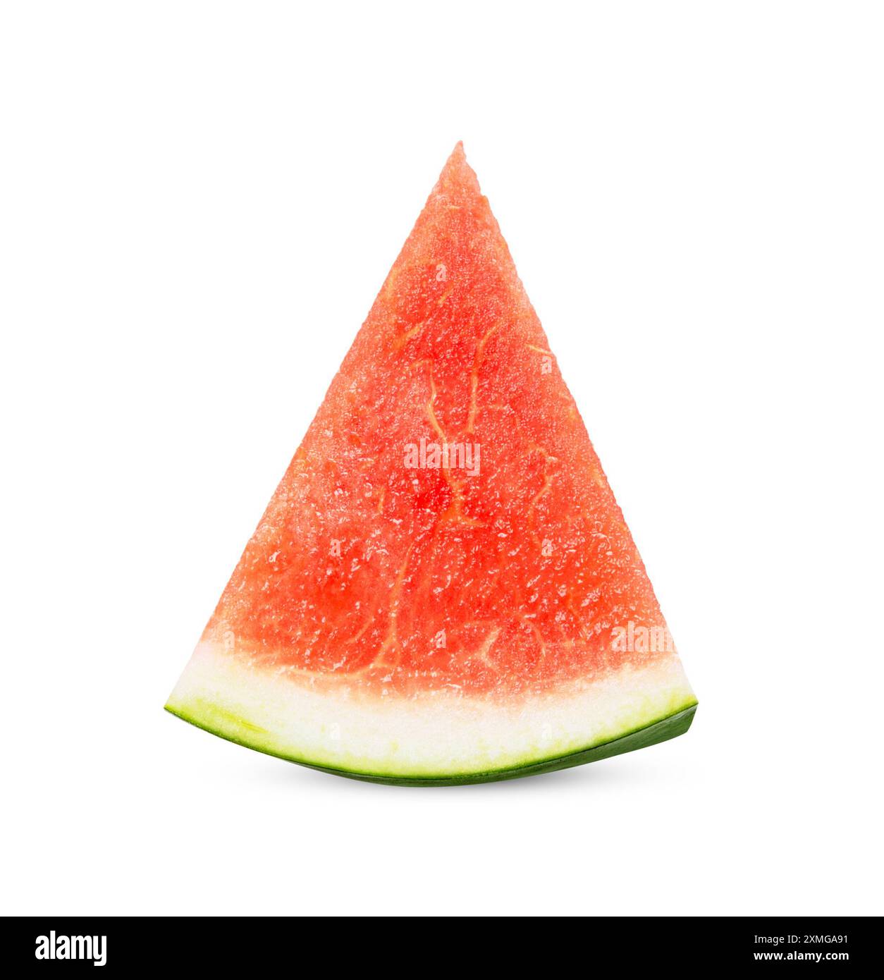 Fruit de pastèque tranché isolé sur fond blanc. chemin de coupe de pastèque Banque D'Images