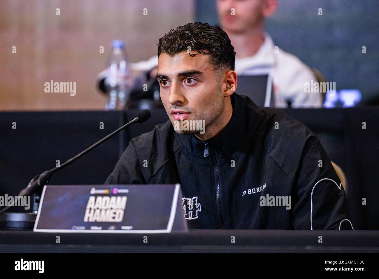 LONDRES, ROYAUME-UNI. 24 juillet 25. Aadam Hamed lors des conférences de presse finales Joyce vs Chisora à Arora suite, l'O2 Intercontinental Hotel, le jeudi 25 juillet 2024 à LONDRES, ANGLETERRE. Crédit : Taka G Wu/Alamy Live News Banque D'Images