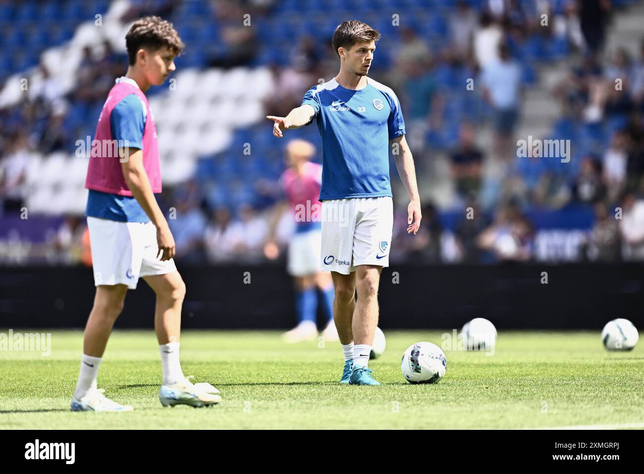 Genk, Belgique. 28 juillet 2024. Jarne Steuckers de STVV photographié avant un match de football entre le KRC Genk et le Standard de Liège, dimanche 28 juillet 2024 à Bruxelles, le jour de l'ouverture de la saison 2024-2025 de la première division du championnat belge 'Jupiler Pro League'. BELGA PHOTO JOHAN Eyckens crédit : Belga News Agency/Alamy Live News Banque D'Images