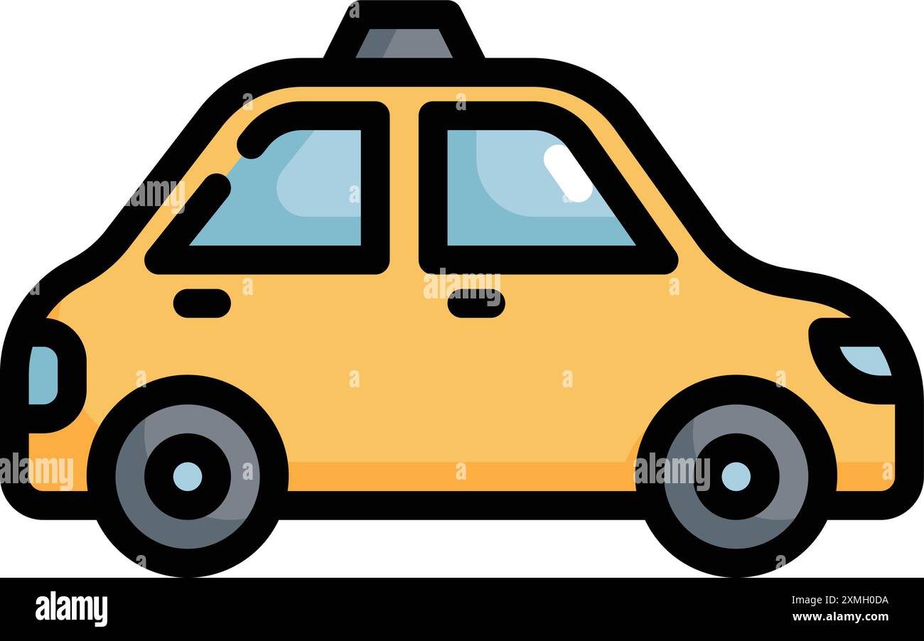 Icône de taxi coloré de transport Illustration de Vecteur