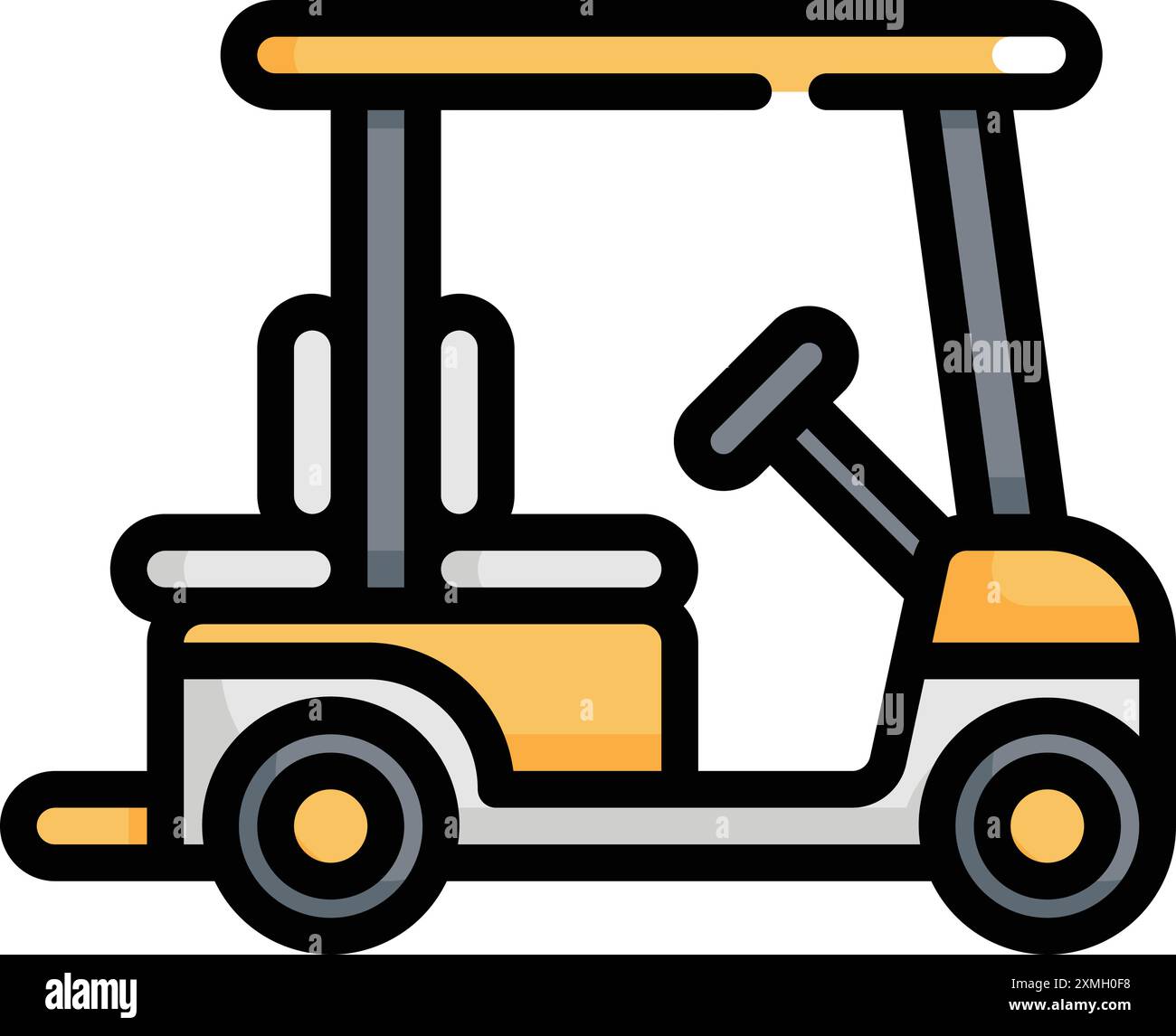 Icône colorée de voiture de golf de transport Illustration de Vecteur
