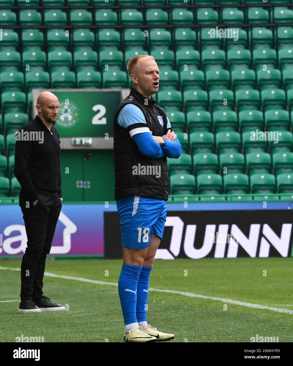 Easter Road Stadium Edinburgh.Scotland.UK.27th juillet 24 premier Sports Cup match Hibernian v Peterhead. Jordon Brown Player Manager de Peterhead Credit : eric mccowat/Alamy Live News Banque D'Images