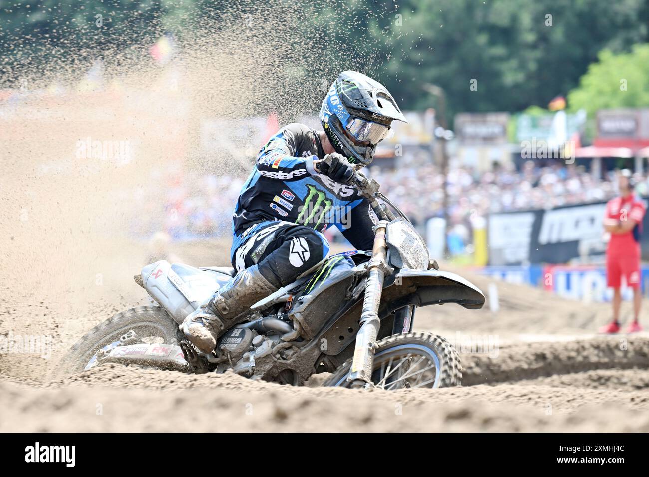 Lommel, Belgique. 28 juillet 2024. Le néerlandais Calvin Vlaanderen photographié en action lors du Grand Prix de motocross MXGP Flanders, course 14/20 du Championnat du monde FIM de Motocross, dimanche 28 juillet 2024 à Lommel. BELGA PHOTO MAARTEN STRAETEMANS crédit : Belga News Agency/Alamy Live News Banque D'Images