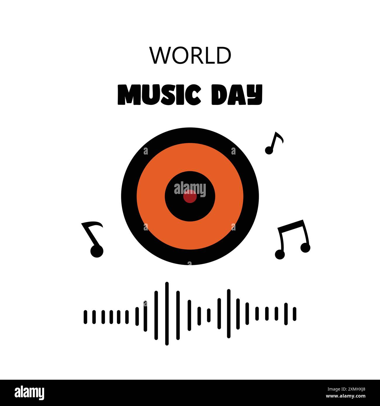 Célébrer la Journée mondiale de la musique la symphonie mondiale du son et de la culture Illustration de Vecteur