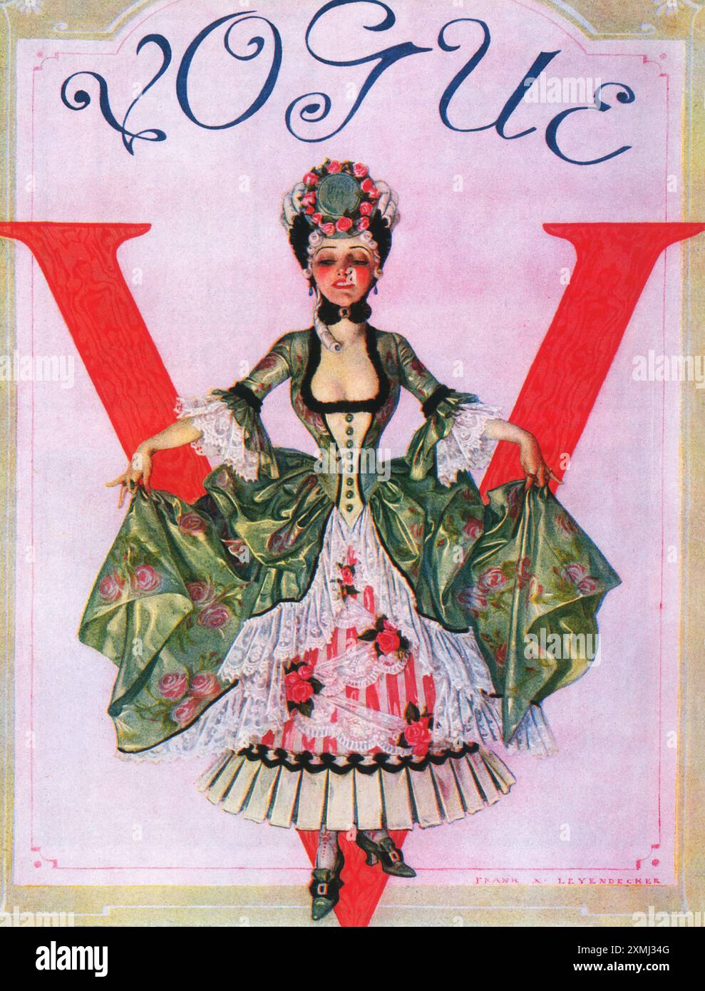 1912 Vogue ad avec Frank X Leyendecker art - Life Magazine Fashions Banque D'Images