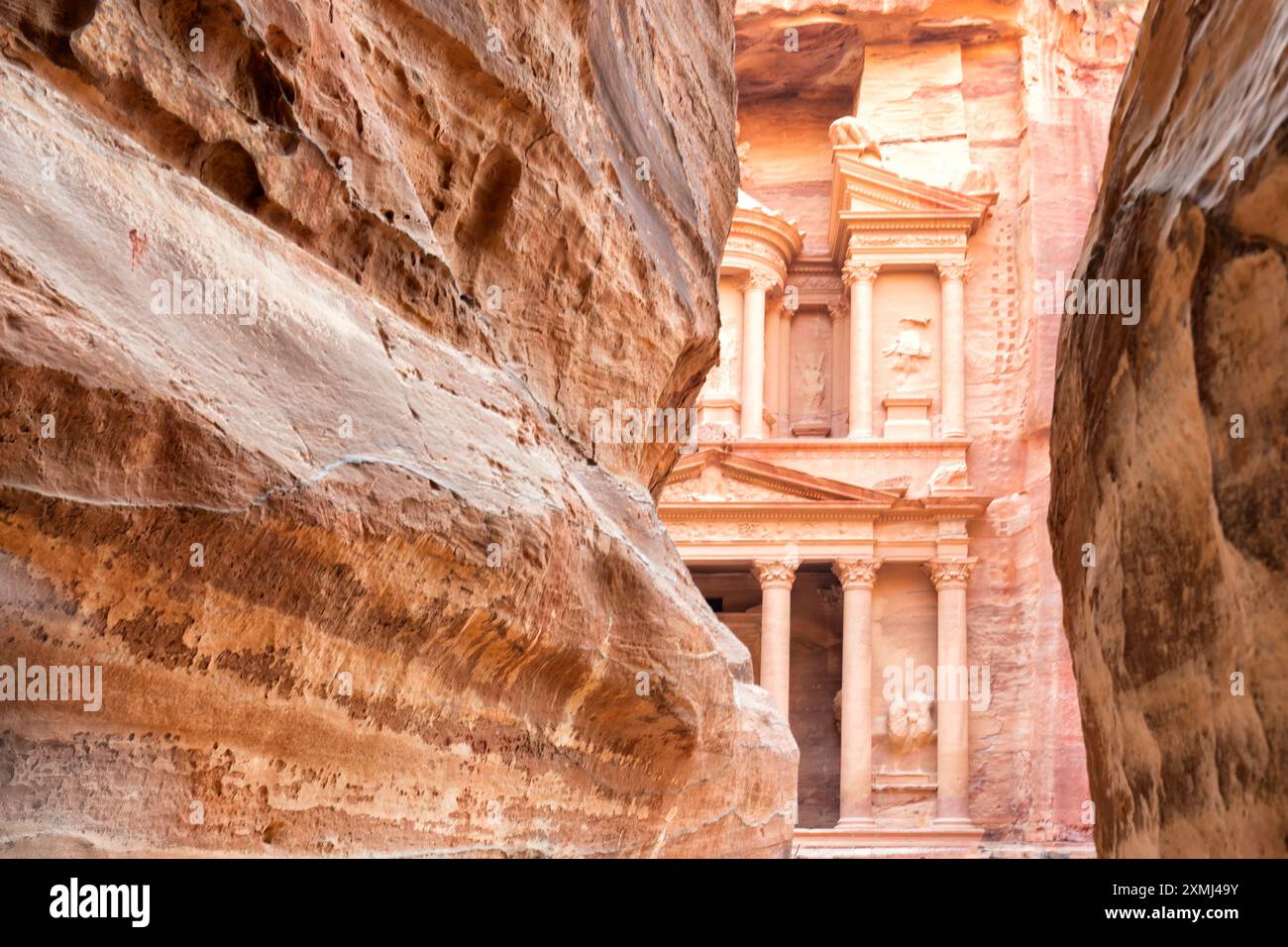 Les ruines de l'ancienne ville nabatéenne de Petra dans le sud de la Jordanie Banque D'Images