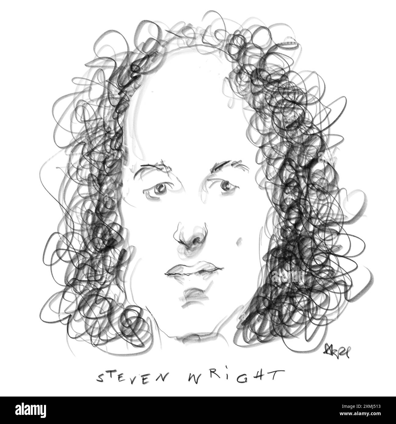 Portrait du comédien Steven Wright Banque D'Images