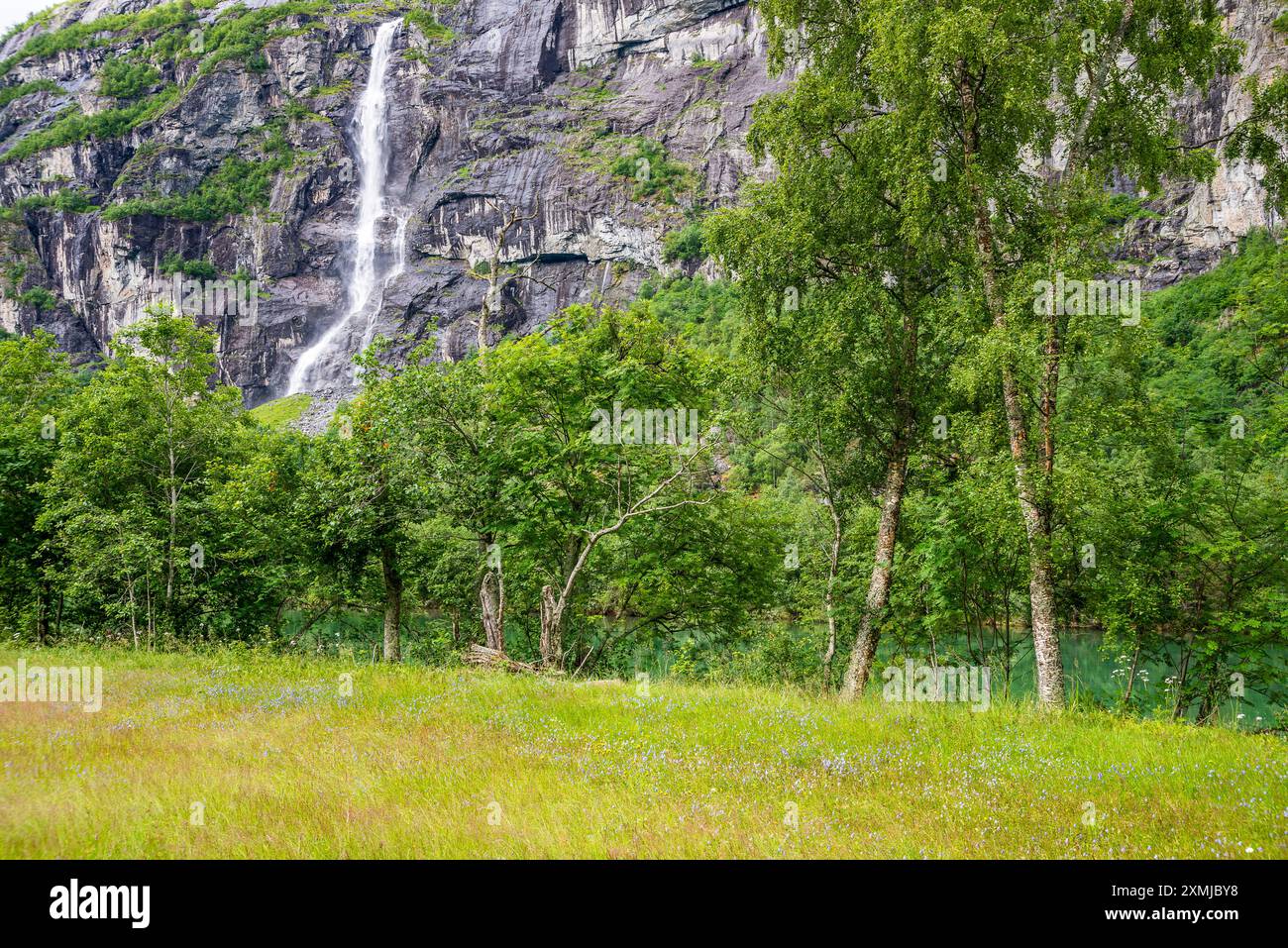 Chutes d'eau à couper le souffle de la rivière Rauma à Åndalsnes, Norvège Banque D'Images