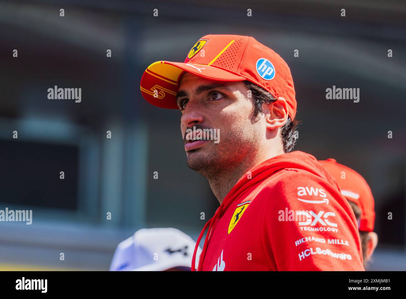 Circuit de Spa-Francorchamps, Stavelot, Belgique. 28 juillet 2024 ; Carlos Sainz Jr d'Espagne et Scuderia Ferrari pendant le Grand Prix de Belgique de formule 1 crédit : Jay Hirano/AFLO/Alamy Live News Banque D'Images