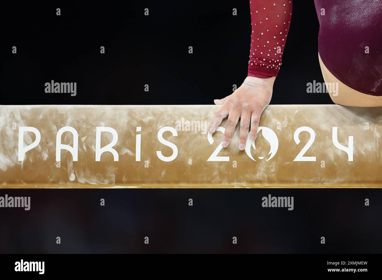 Paris, France. 28 juillet 2024. Julien Mattia/le Pictorium - gymnastique artistique - Paris 2024 - 28/07/2024 - France/Ile-de-France (région)/Paris - lors des qualifications de sous-division 1 des épreuves de gymnastique artistique des Jeux Olympiques de Paris 2014, à l'Arena Bercy, le 28 juillet 2024. Crédit : LE PICTORIUM/Alamy Live News Banque D'Images