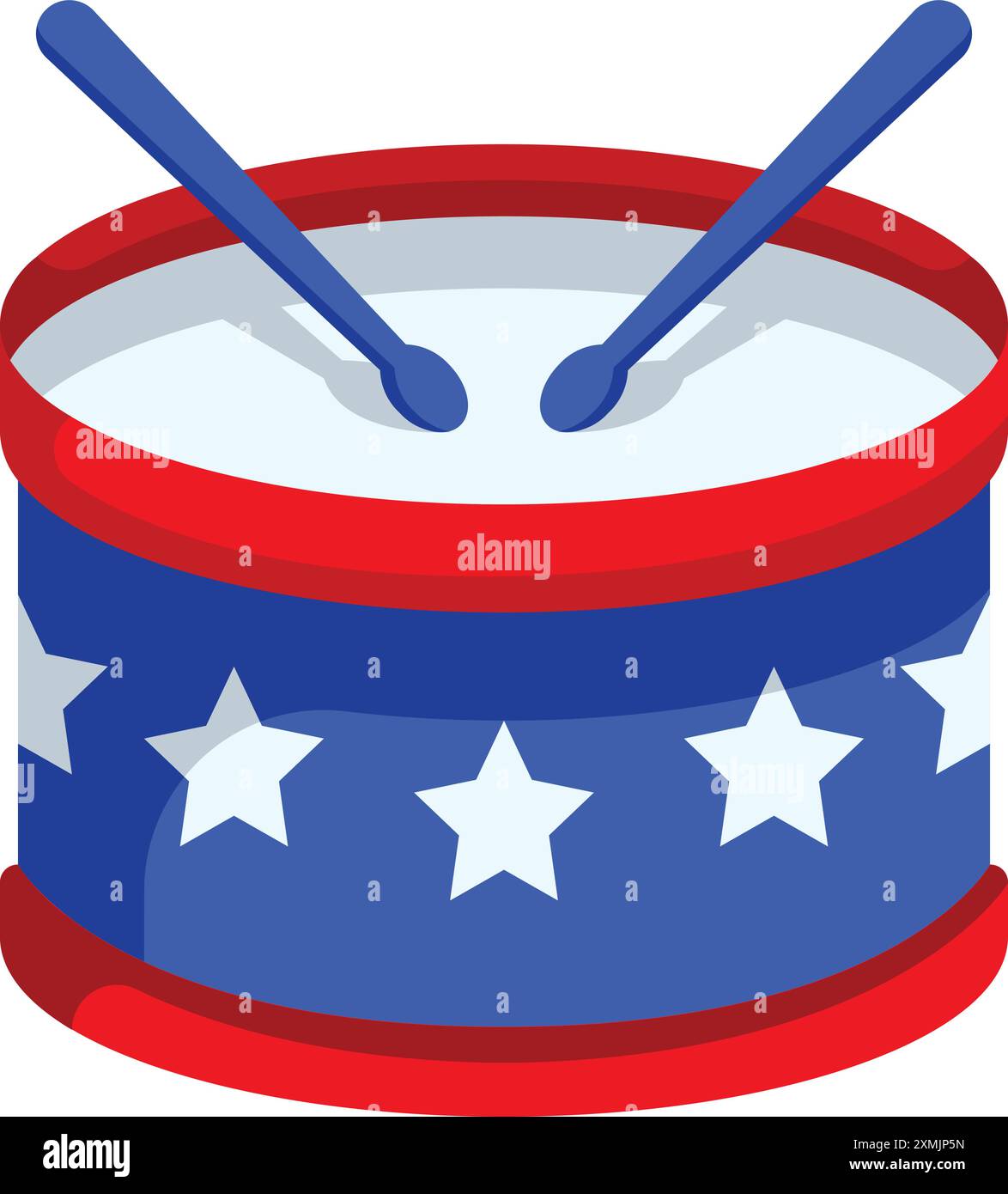 4 juillet Drum Illustration de Vecteur