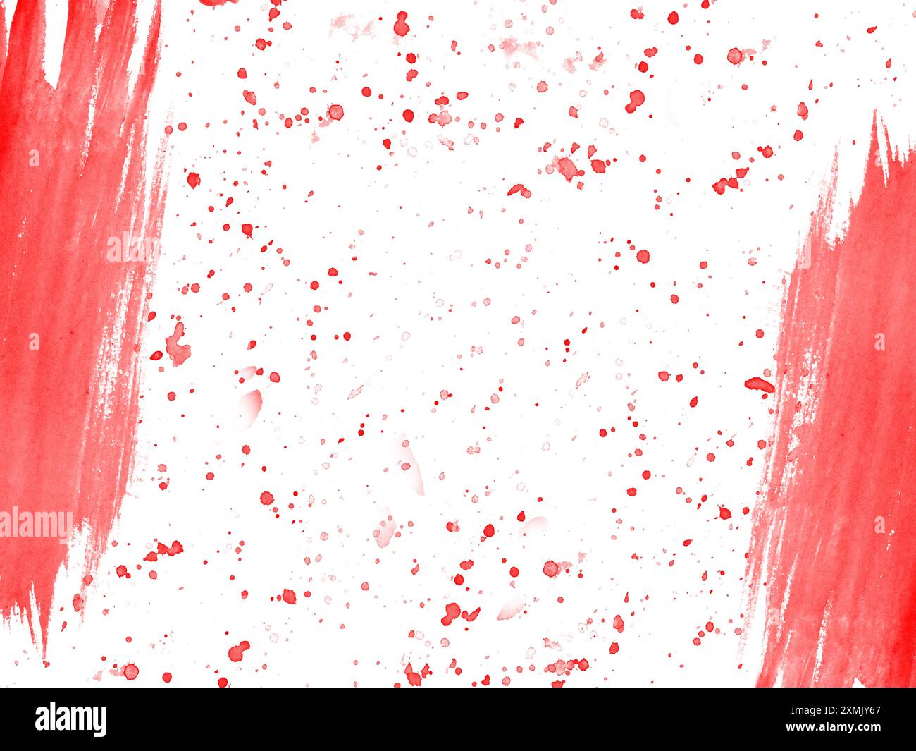 Composition de célébration avec des coups de pinceau et des éclaboussures dans des couleurs rouges. Toile de fond abstraite avec un espace vide pour le texte. Cadre horizontal pour Happy Canada Banque D'Images