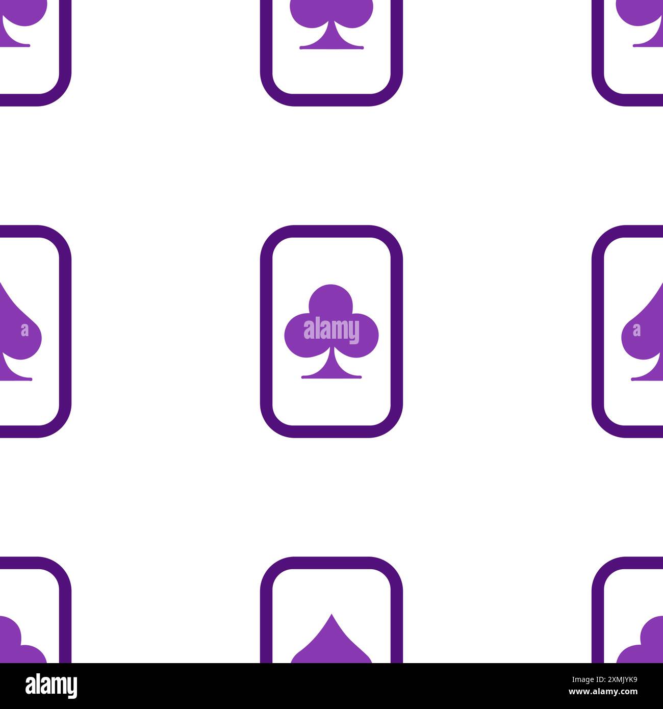 Cartes à jouer violettes tombant modèle sans couture. Illustration de Vecteur