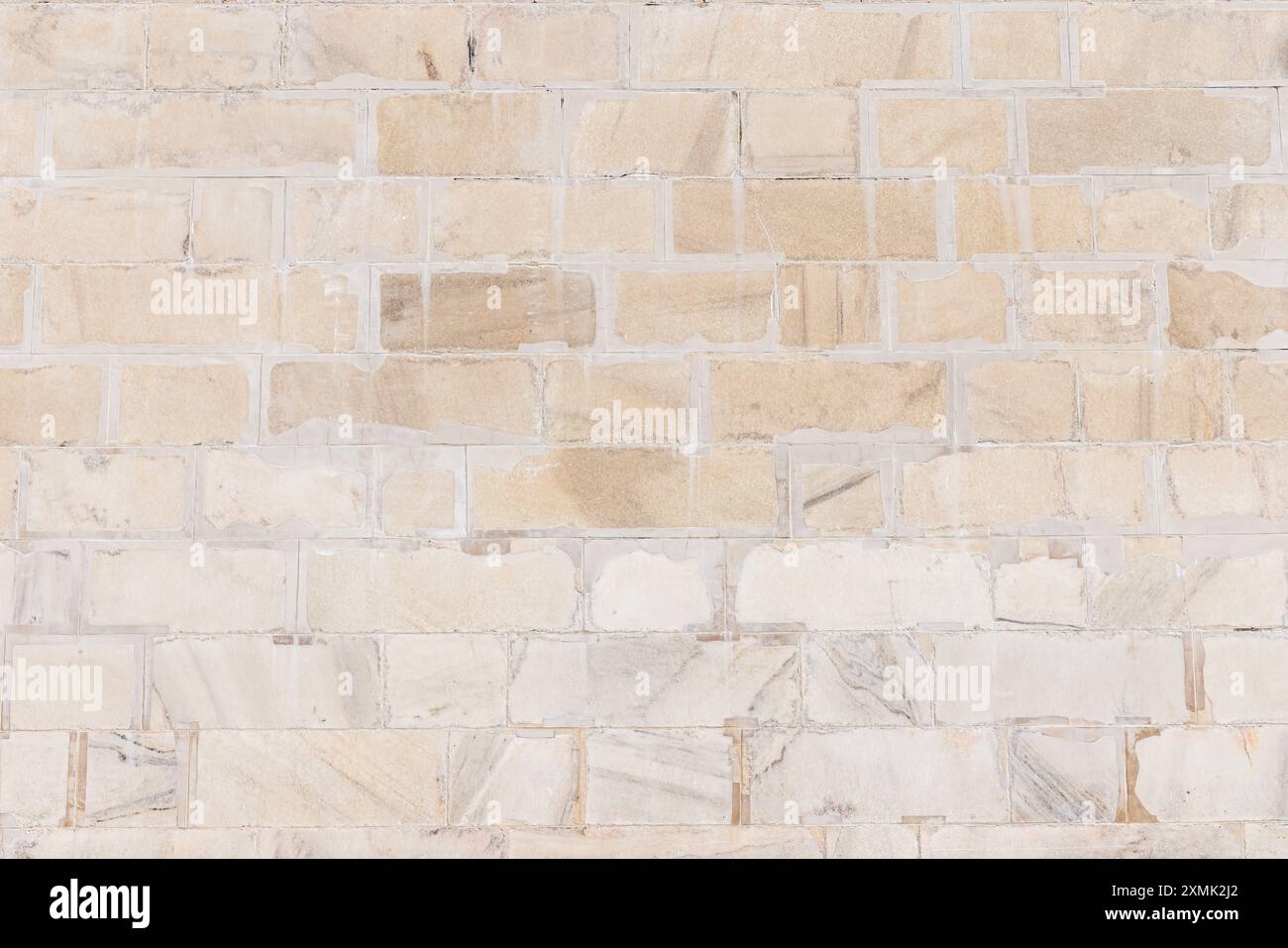 Texture d'un mur en pierre grise qui est une surface du Washington Monument à D.C. Banque D'Images