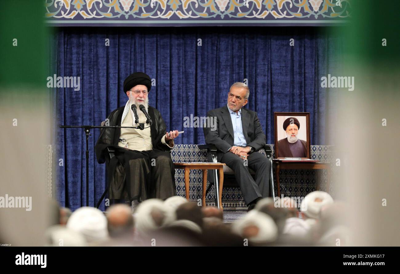 28 juillet 2024, Téhéran, Iran le Guide suprême iranien, l'ayatollah — free download