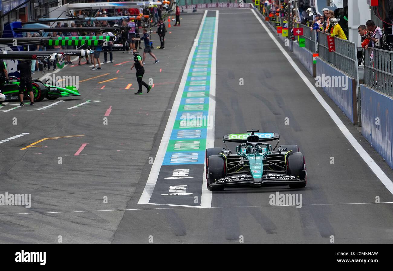 26.07.2024, circuit de Spa-Francorchamps, Spa-Francorchhamps, formule 1 Rolex Grand Prix de Belgique 2024 , im Bild lance Stroll (CAN), Aston Martin Aramco Cognizant Formula One Team crédit : Alessio de Marco/Alamy Live News Banque D'Images